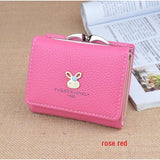 women's short wallet rabbit wallet cute female students fold wallet