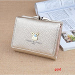 women's short wallet rabbit wallet cute female students fold wallet